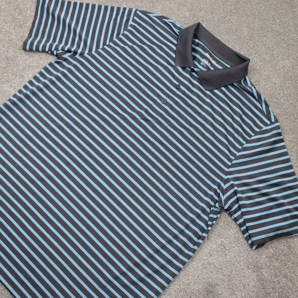 Reebok Golf Polo Shirt Men 2XL XXL-Tall Blue/Gray Contrast Collar S/S Pullover - Picture 3 of 13